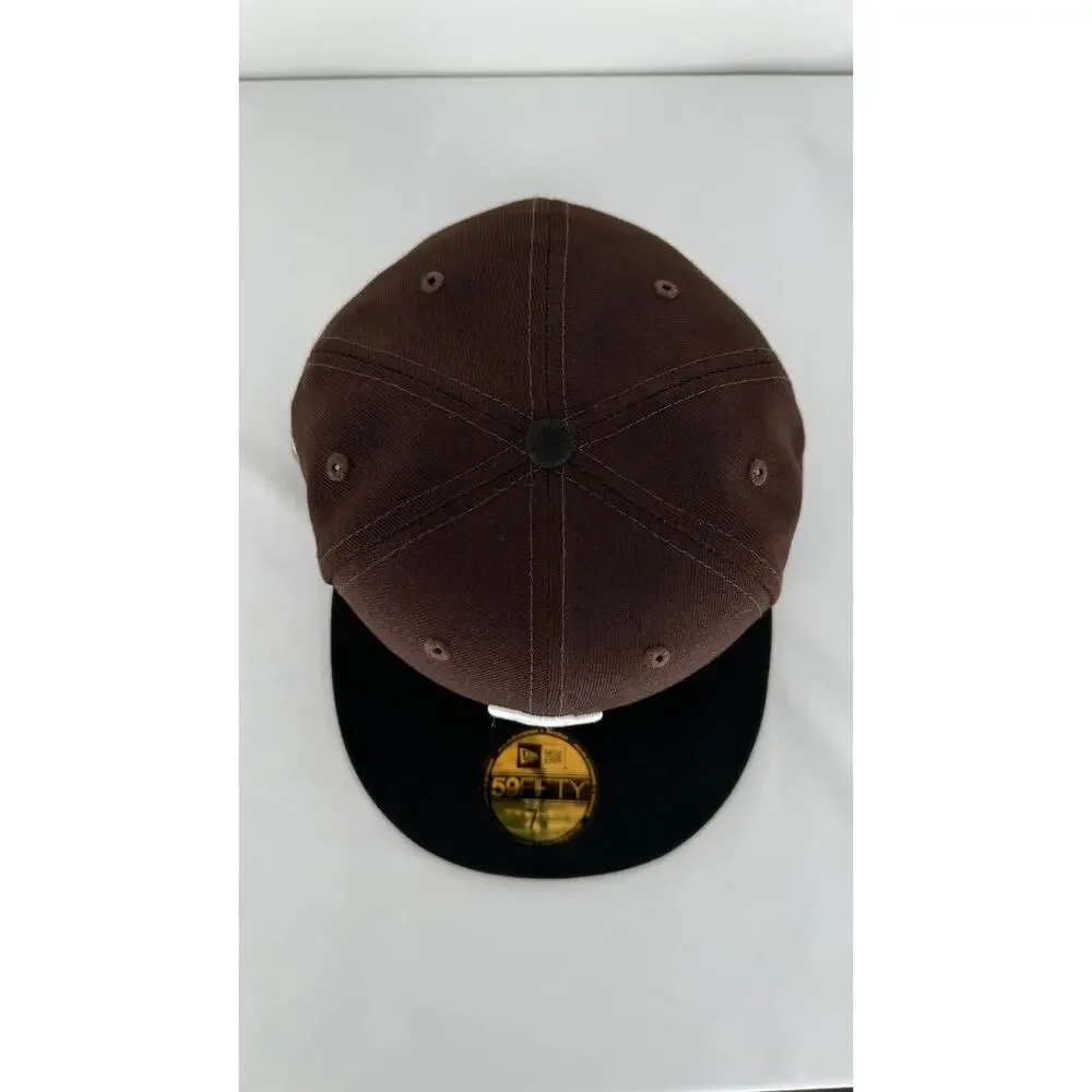 New Era X Billion Creation Mens 59FIFTY San Diego Padres Fitted Hat Brown 7 5/8